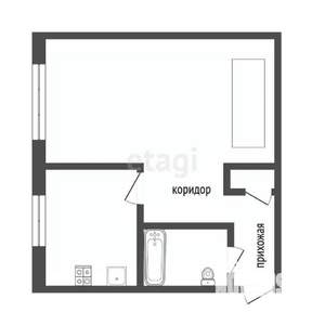 1-к квартира, вторичка, 31м2, 1/5 этаж