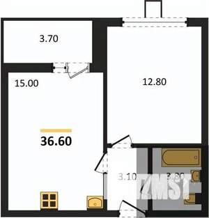 1-к квартира, вторичка, 37м2, 4/17 этаж