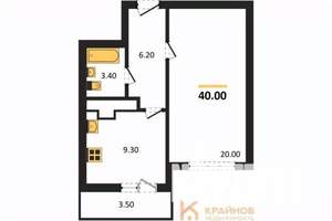 1-к квартира, вторичка, 40м2, 24/25 этаж