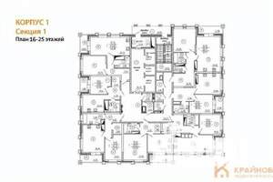 1-к квартира, строящийся дом, 33м2, 25/25 этаж