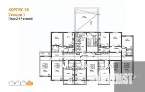 1-к квартира, вторичка, 38м2, 12/17 этаж