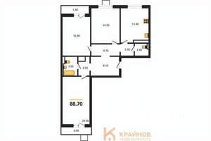 3-к квартира, вторичка, 89м2, 15/17 этаж