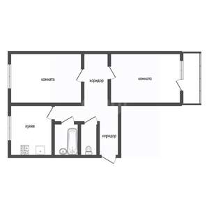 2-к квартира, вторичка, 50м2, 6/10 этаж