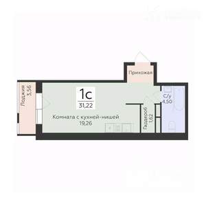 Студия квартира, вторичка, 31м2, 4/18 этаж