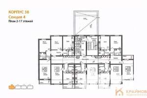 1-к квартира, вторичка, 38м2, 12/17 этаж