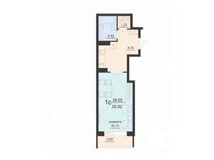 Студия квартира, вторичка, 31м2, 2/20 этаж