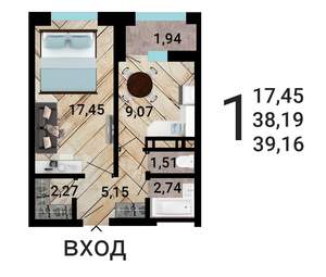1-к квартира, строящийся дом, 40м2, 4/31 этаж