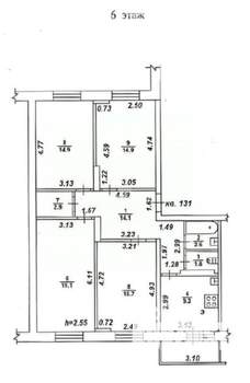 4-к квартира, вторичка, 95м2, 6/17 этаж