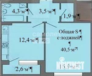 1-к квартира, вторичка, 38м2, 2/10 этаж