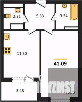 1-к квартира, вторичка, 44м2, 13/18 этаж