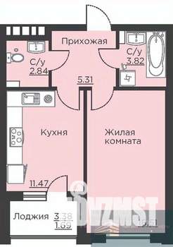 1-к квартира, вторичка, 42м2, 2/18 этаж