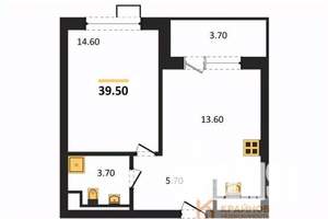 1-к квартира, вторичка, 40м2, 11/11 этаж