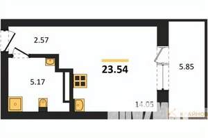 Студия квартира, вторичка, 24м2, 13/28 этаж