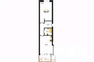 1-к квартира, вторичка, 56м2, 2/9 этаж