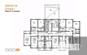 1-к квартира, вторичка, 38м2, 12/17 этаж