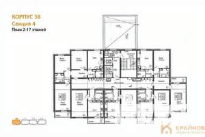 1-к квартира, вторичка, 38м2, 16/17 этаж