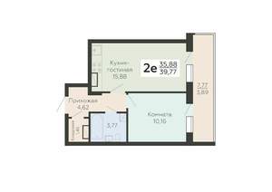 2-к квартира, вторичка, 40м2, 17/19 этаж