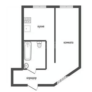 1-к квартира, вторичка, 40м2, 17/17 этаж