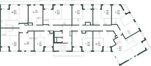 2-к квартира, строящийся дом, 56м2, 6/13 этаж