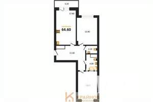 2-к квартира, вторичка, 65м2, 2/13 этаж