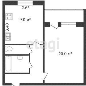1-к квартира, вторичка, 38м2, 2/10 этаж
