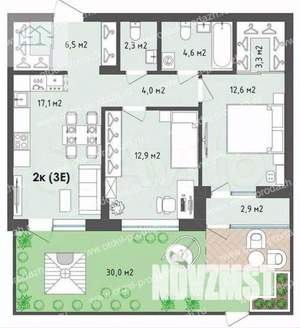 2-к квартира, вторичка, 74м2, 1/14 этаж