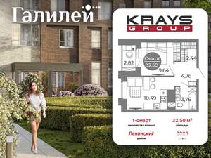 1-к квартира, вторичка, 33м2, 23/25 этаж