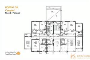 1-к квартира, вторичка, 38м2, 2/17 этаж