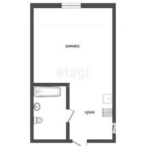 1-к квартира, вторичка, 14м2, 4/5 этаж