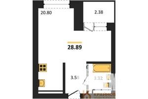 Студия квартира, вторичка, 29м2, 21/28 этаж