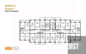 2-к квартира, вторичка, 51м2, 6/15 этаж