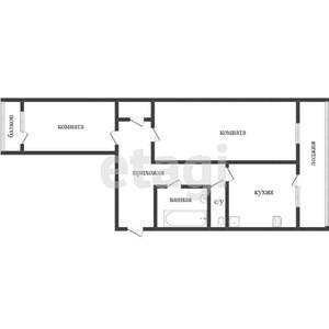 2-к квартира, вторичка, 53м2, 3/10 этаж