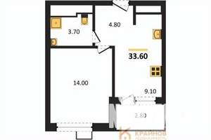 1-к квартира, вторичка, 34м2, 8/11 этаж