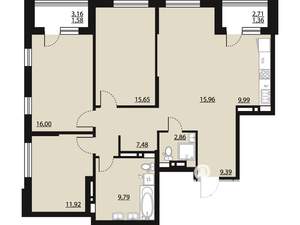 3-к квартира, вторичка, 100м2, 19/23 этаж