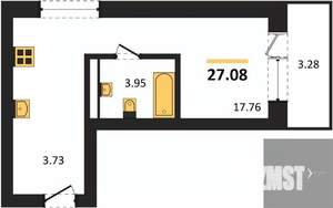 Студия квартира, вторичка, 27м2, 12/28 этаж
