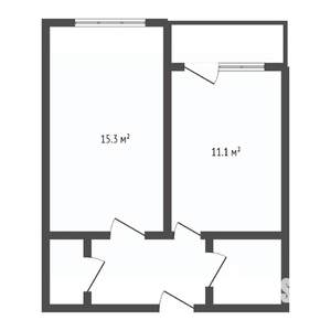 1-к квартира, вторичка, 41м2, 3/17 этаж