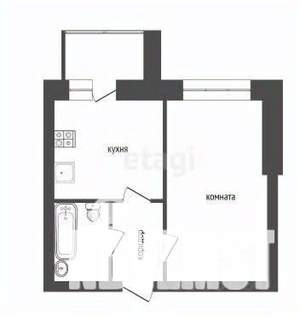 1-к квартира, вторичка, 32м2, 2/10 этаж