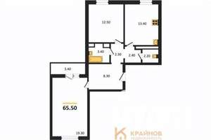 2-к квартира, вторичка, 66м2, 4/17 этаж