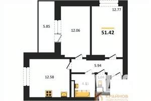 2-к квартира, вторичка, 51м2, 8/28 этаж