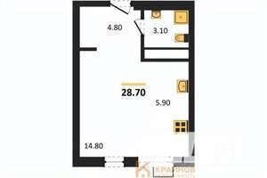Студия квартира, вторичка, 29м2, 9/11 этаж