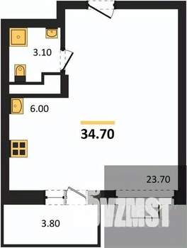 Студия квартира, вторичка, 35м2, 5/14 этаж