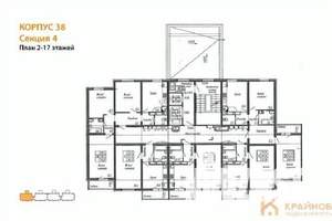 2-к квартира, вторичка, 65м2, 12/17 этаж