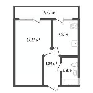 1-к квартира, вторичка, 35м2, 9/9 этаж