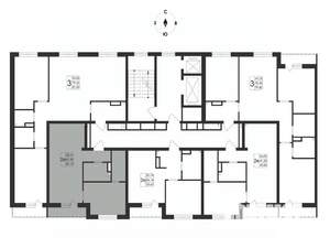 2-к квартира, вторичка, 45м2, 10/17 этаж