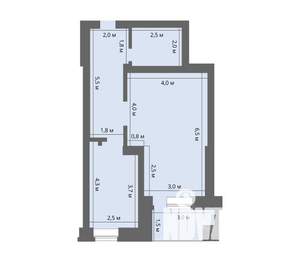 1-к квартира, вторичка, 53м2, 4/16 этаж