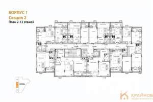 1-к квартира, строящийся дом, 53м2, 13/15 этаж