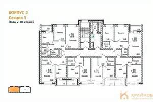 2-к квартира, вторичка, 57м2, 8/10 этаж
