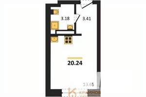 Студия квартира, вторичка, 20м2, 9/28 этаж