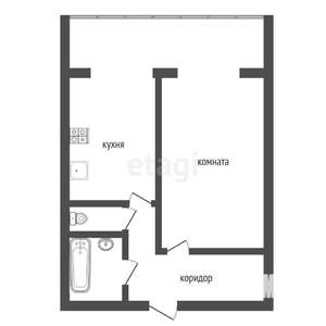 1-к квартира, вторичка, 52м2, 6/11 этаж