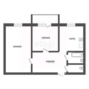 2-к квартира, вторичка, 44м2, 2/5 этаж